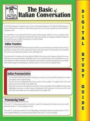 cover image of Italian Conversation (Blokehead Easy Study Guide)
